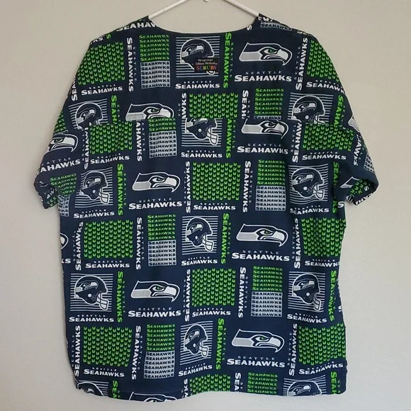 NFL Seattle Seahawks Men's Scrubs - Picture 2 of 6